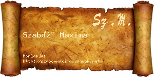 Szabó Maxima névjegykártya